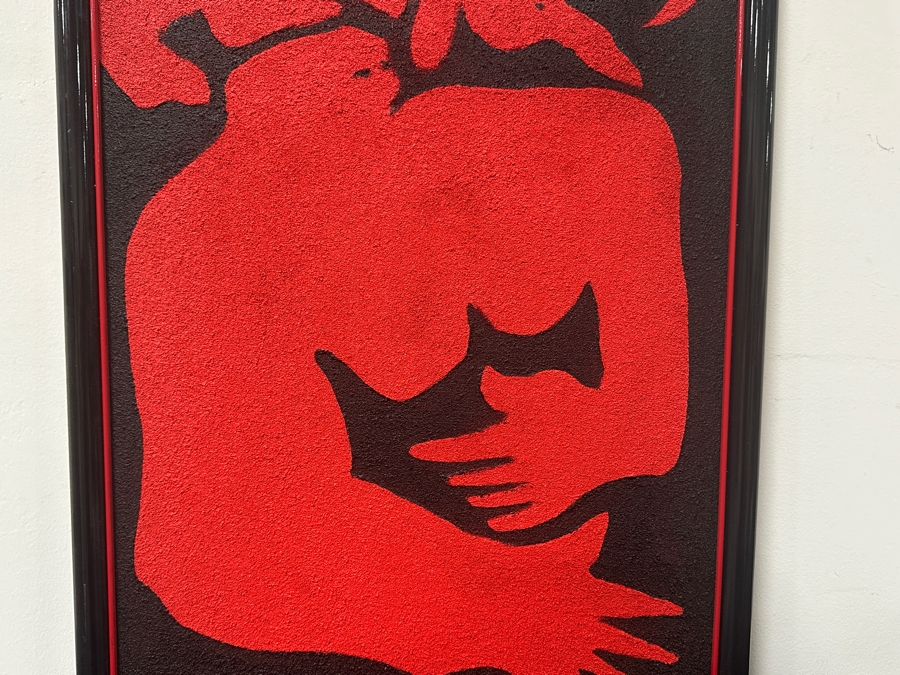 Just Added - Gerrit Greve (1948-2024, Cardiff by the Sea, CA) Original Acrylic Mixed-Media Sand Painting On Canvas Untitled Unsigned Measures 18' X 24' Estimate $450 - $550 [Photo 3]