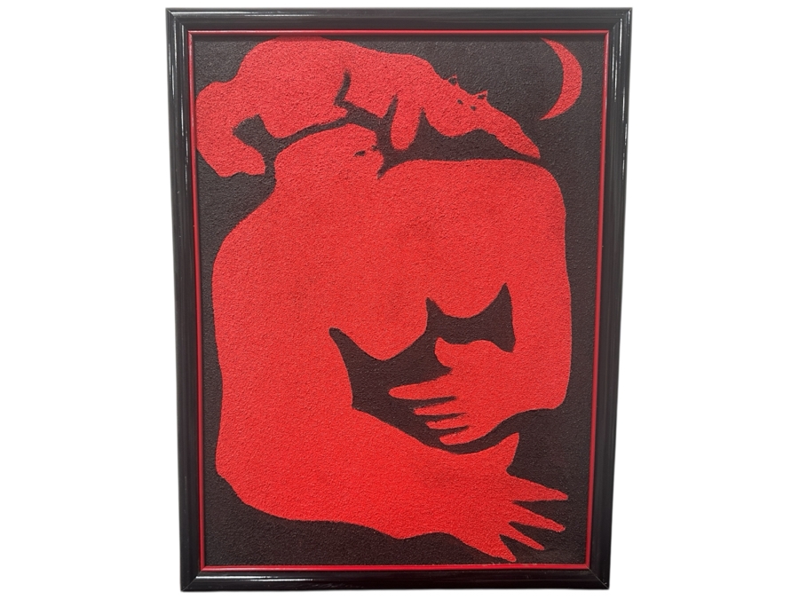 Just Added - Gerrit Greve (1948-2024, Cardiff by the Sea, CA) Original Acrylic Mixed-Media Sand Painting On Canvas Untitled Unsigned Measures 18' X 24' Estimate $450 - $550