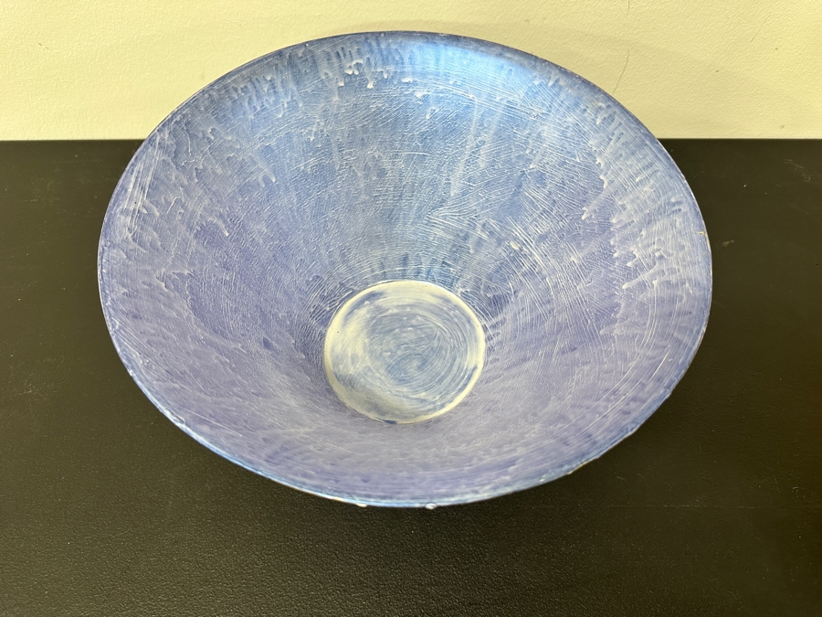 Just Added - Gerrit Greve (1948-2024, Cardiff by the Sea, CA) Original Acrylic Hand Painted Vessel (These Were Coupled With His Paintings) 11.75W X 6H [Photo 5]