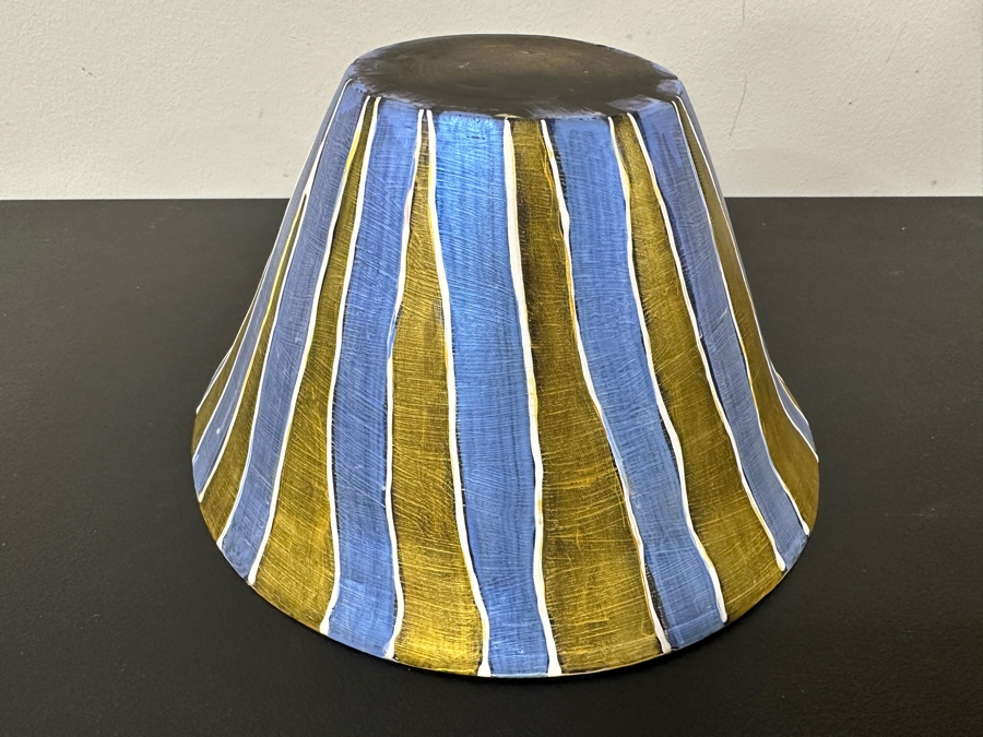Just Added - Gerrit Greve (1948-2024, Cardiff by the Sea, CA) Original Acrylic Hand Painted Vessel (These Were Coupled With His Paintings) 11.75W X 6H [Photo 6]