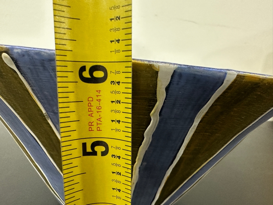 Just Added - Gerrit Greve (1948-2024, Cardiff by the Sea, CA) Original Acrylic Hand Painted Vessel (These Were Coupled With His Paintings) 11.75W X 6H [Photo 8]