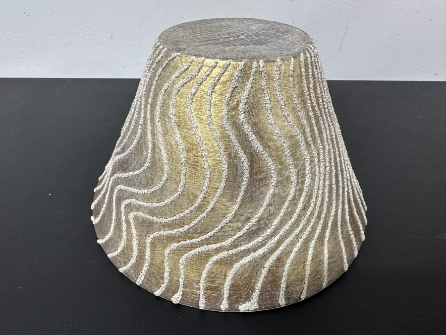 Just Added - Gerrit Greve (1948-2024, Cardiff by the Sea, CA) Original Acrylic Hand Painted Vessel (These Were Coupled With His Paintings) 10W X 5.5H [Photo 5]