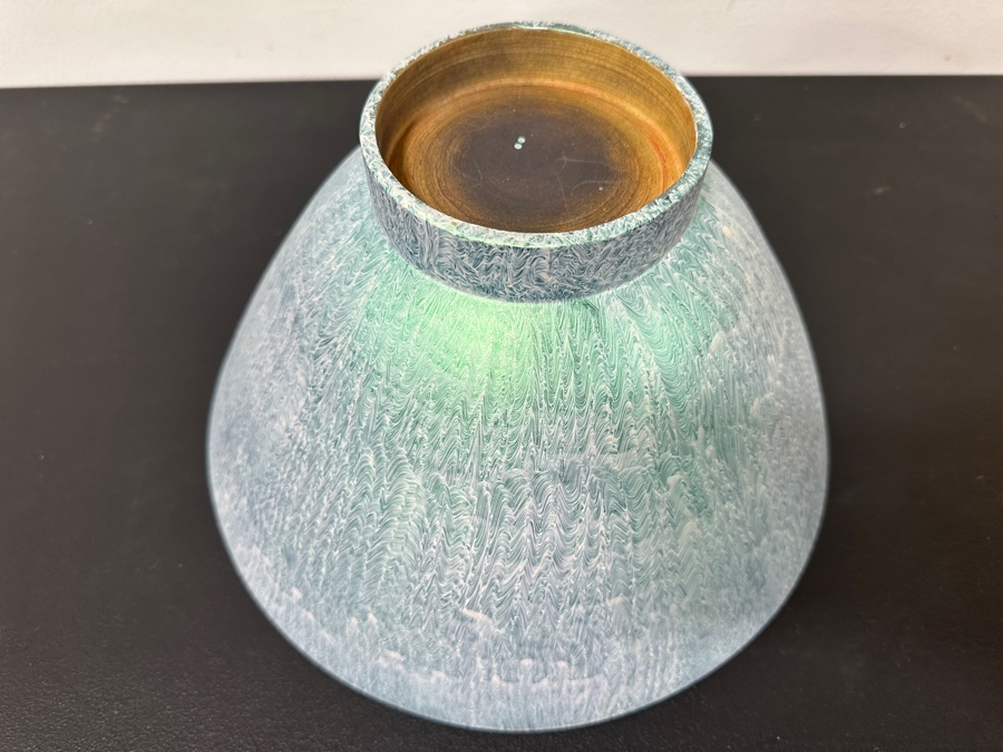 Just Added - Gerrit Greve (1948-2024, Cardiff by the Sea, CA) Original Acrylic Hand Painted Vessel (These Were Coupled With His Paintings) 11.75W X 6.5H [Photo 6]