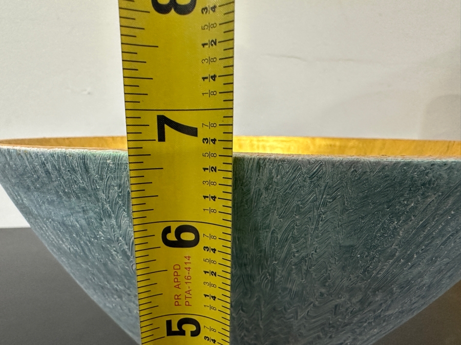 Just Added - Gerrit Greve (1948-2024, Cardiff by the Sea, CA) Original Acrylic Hand Painted Vessel (These Were Coupled With His Paintings) 11.75W X 6.5H [Photo 8]