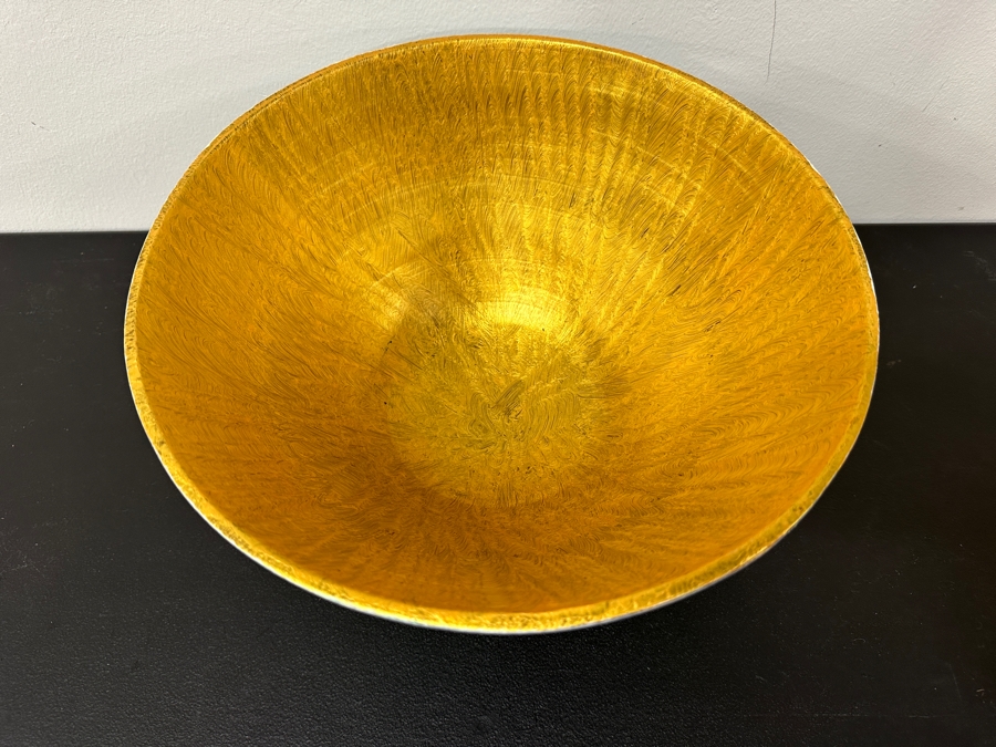 Just Added - Gerrit Greve (1948-2024, Cardiff by the Sea, CA) Original Acrylic Hand Painted Vessel (These Were Coupled With His Paintings) 11.75W X 6.5H [Photo 5]