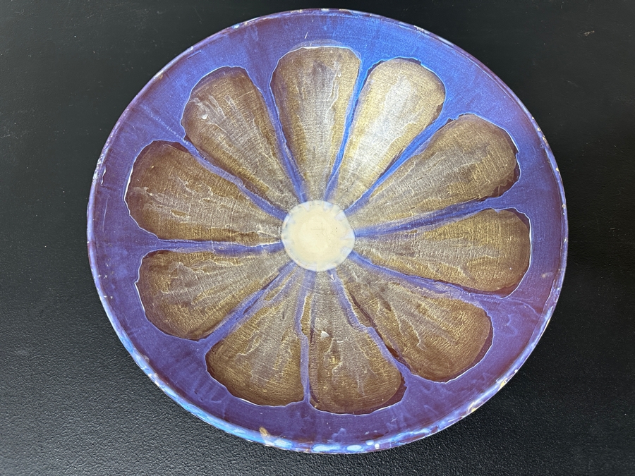 Just Added - Gerrit Greve (1948-2024, Cardiff by the Sea, CA) Original Acrylic Hand Painted Vessel (These Were Coupled With His Paintings) 11.75W X 3H [Photo 4]