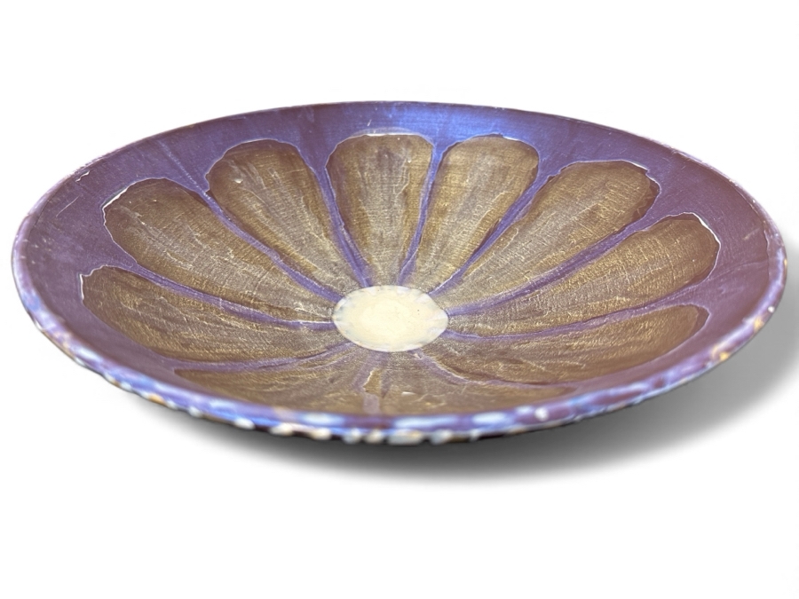 Just Added - Gerrit Greve (1948-2024, Cardiff by the Sea, CA) Original Acrylic Hand Painted Vessel (These Were Coupled With His Paintings) 11.75W X 3H