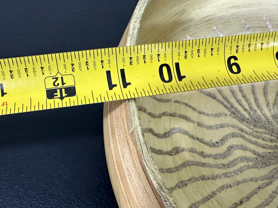 Just Added - Gerrit Greve (1948-2024, Cardiff by the Sea, CA) Original Acrylic Hand Painted Vessel (These Were Coupled With His Paintings) 11W X 3.75H [Photo 7]