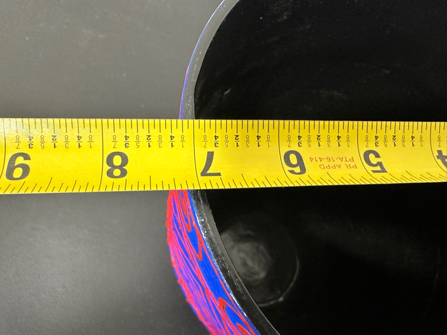 Just Added - Gerrit Greve (1948-2024, Cardiff by the Sea, CA) Original Acrylic Hand Painted Vessel (These Were Coupled With His Paintings) 7W X 10H [Photo 8]