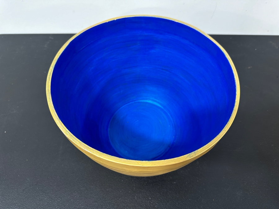 Just Added - Gerrit Greve (1948-2024, Cardiff by the Sea, CA) Original Acrylic Hand Painted Vessel (These Were Coupled With His Paintings) 9.5W X 6.5H [Photo 3]