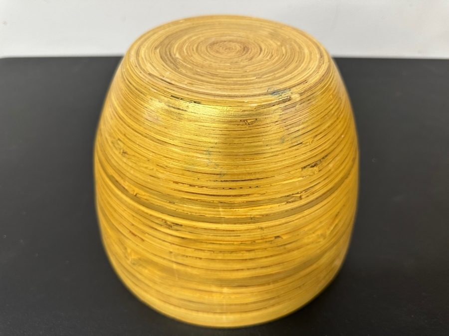 Just Added - Gerrit Greve (1948-2024, Cardiff by the Sea, CA) Original Acrylic Hand Painted Vessel (These Were Coupled With His Paintings) 9.5W X 6.5H [Photo 4]