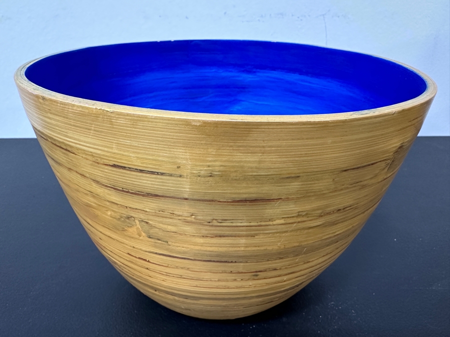 Just Added - Gerrit Greve (1948-2024, Cardiff by the Sea, CA) Original Acrylic Hand Painted Vessel (These Were Coupled With His Paintings) 9.5W X 6.5H [Photo 2]