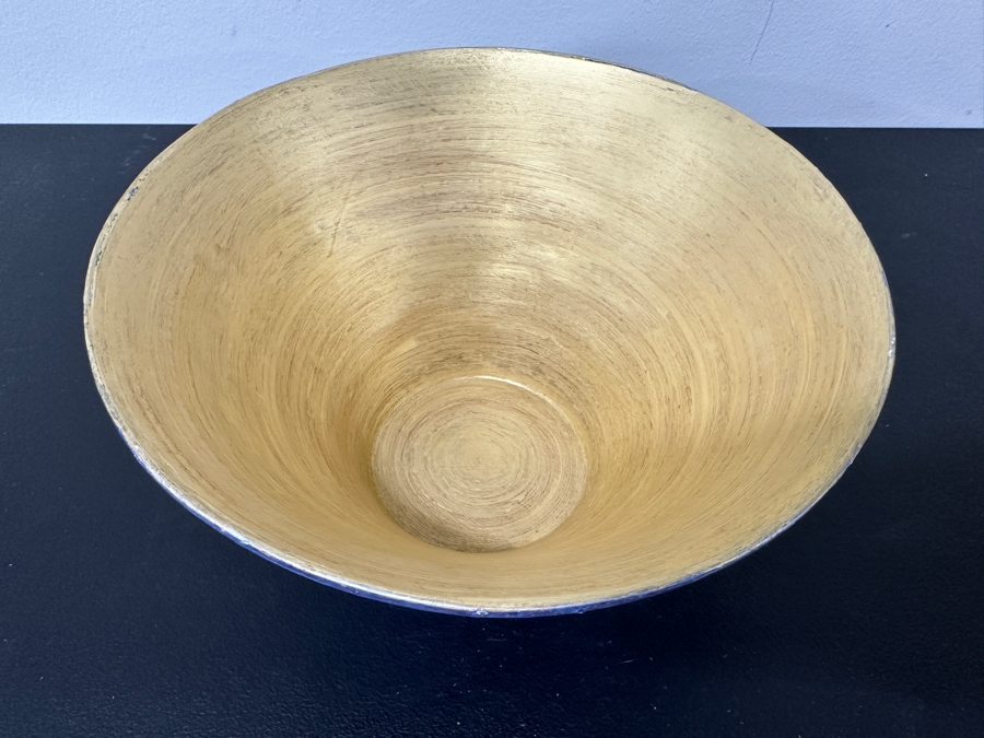 Just Added - Gerrit Greve (1948-2024, Cardiff by the Sea, CA) Original Acrylic Hand Painted Vessel (These Were Coupled With His Paintings) 10W X 5.5H [Photo 5]