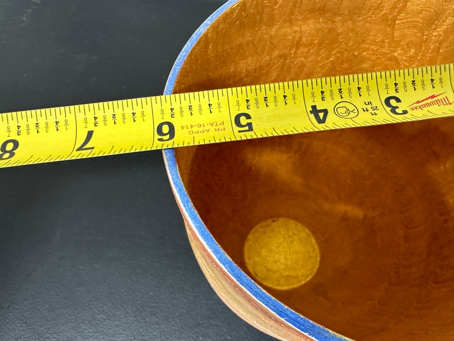 Just Added - Gerrit Greve (1948-2024, Cardiff by the Sea, CA) Original Acrylic Hand Painted Vessel (These Were Coupled With His Paintings) 6W X 8.5H [Photo 8]