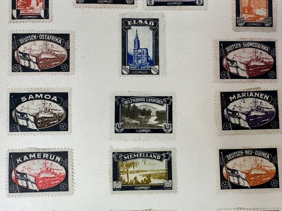 Just Added - Collection Of (19) Germany Mourning Stamps To Commemorate Territories And Colonies Lost By Germany After World War I [Photo 3]