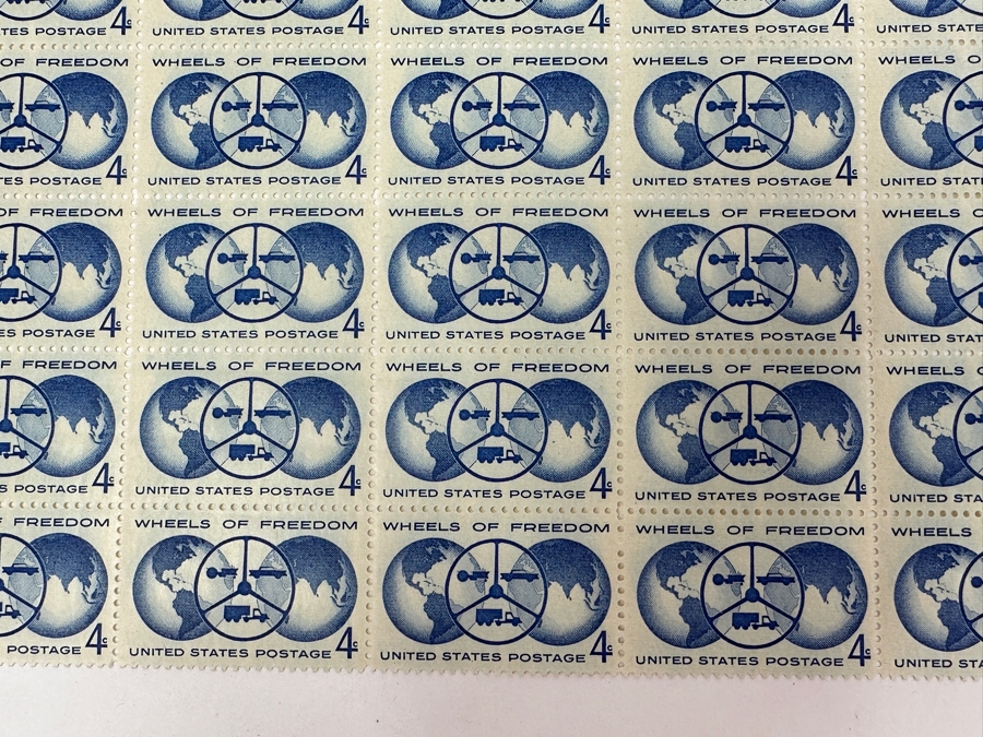 Just Added - Collection Of (8) Mid-Century United States Mint Postage Stamp Sheets: Kansas Statehood, Wheels Of Freedom, (2) Credo, The American Woman, George W. Norris, Nursing & Boys' Club Of American Movement  [Photo 5]