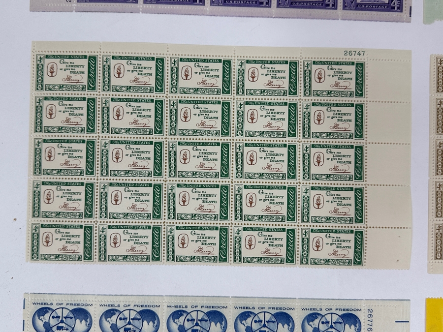 Just Added - Collection Of (8) Mid-Century United States Mint Postage Stamp Sheets: Kansas Statehood, Wheels Of Freedom, (2) Credo, The American Woman, George W. Norris, Nursing & Boys' Club Of American Movement  [Photo 6]