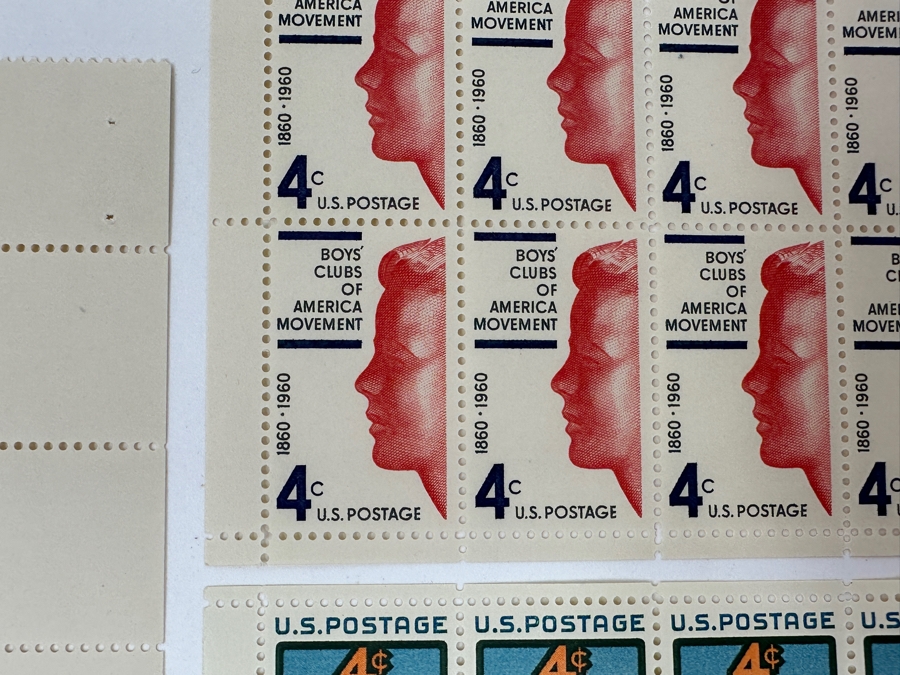Just Added - Collection Of (8) Mid-Century United States Mint Postage Stamp Sheets: Kansas Statehood, Wheels Of Freedom, (2) Credo, The American Woman, George W. Norris, Nursing & Boys' Club Of American Movement  [Photo 17]