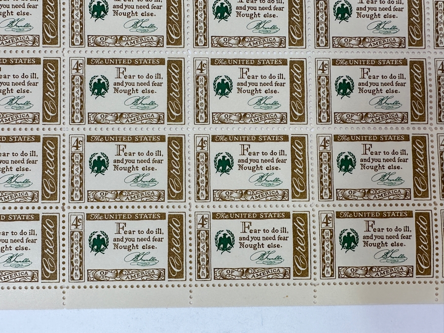 Just Added - Collection Of (8) Mid-Century United States Mint Postage Stamp Sheets: Kansas Statehood, Wheels Of Freedom, (2) Credo, The American Woman, George W. Norris, Nursing & Boys' Club Of American Movement  [Photo 9]