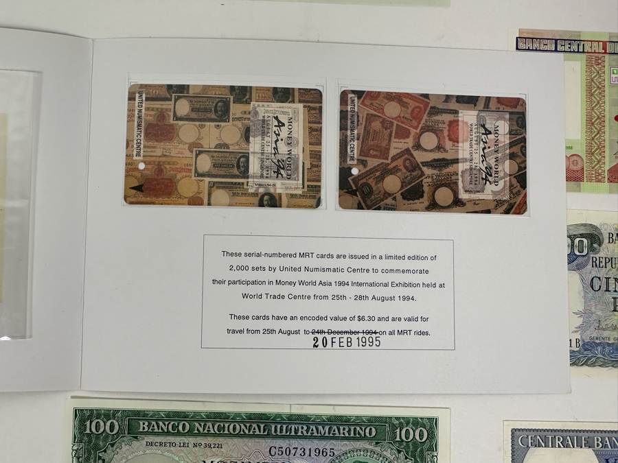 Just Added - (10) Uncirculated World Currency And (2) Limited Edition Calling Cards From Money World Asia 1994 Held Aug 25-28, 1994 At The World Trade Centre Singapore [Photo 15]