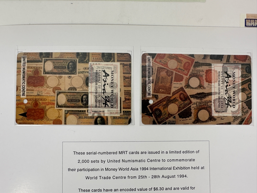 Just Added - (10) Uncirculated World Currency And (2) Limited Edition Calling Cards From Money World Asia 1994 Held Aug 25-28, 1994 At The World Trade Centre Singapore [Photo 16]
