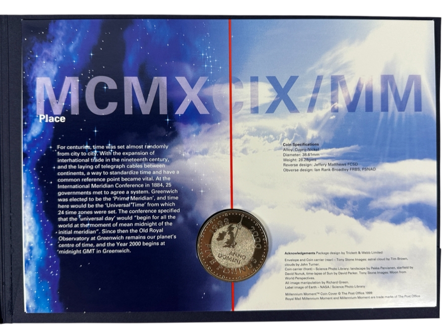 Just Added - Limited Edition Royal Mail / Royal Mint Coin Cover Limited To 100,000 Featuring Uncirculated Year 2000 Five Pounds Coin