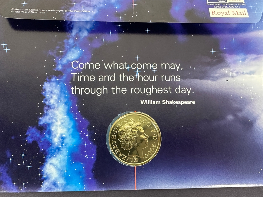 Just Added - Limited Edition Royal Mail / Royal Mint Coin Cover Limited To 100,000 Featuring Uncirculated Year 2000 Five Pounds Coin [Photo 7]