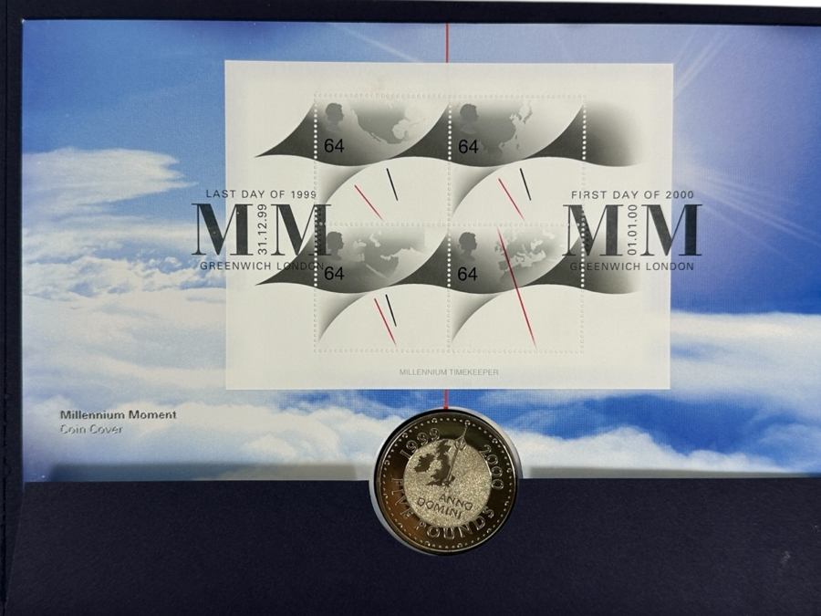 Just Added - Limited Edition Royal Mail / Royal Mint Coin Cover Limited To 100,000 Featuring Uncirculated Year 2000 Five Pounds Coin [Photo 2]