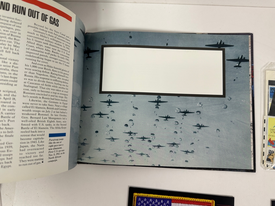 Just Added - 1942 WWII Mint Postage Stamps With Accompanying Hardcover Book And (2) Sets Of Old Glory United States Flags Mint Postage Stamp Booklets [Photo 6]