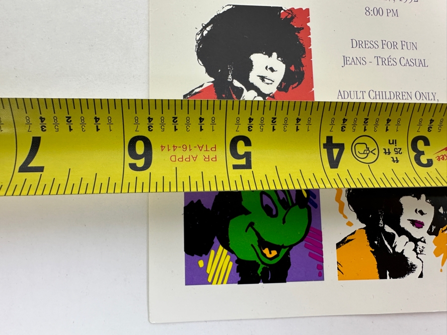 Just Added - Rare Original Elizabeth Taylor's 60th Birthday Party At Disneyland Invitation Given To The Elite 1,000 Celebrities That Attended The Event On Feb 27, 1992 8PM [Photo 5]