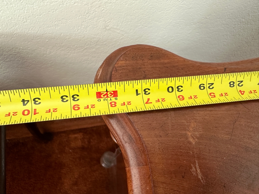 Antique Burl Wood Cabinet With Drawer 32W X 17D X 31H [Photo 11]