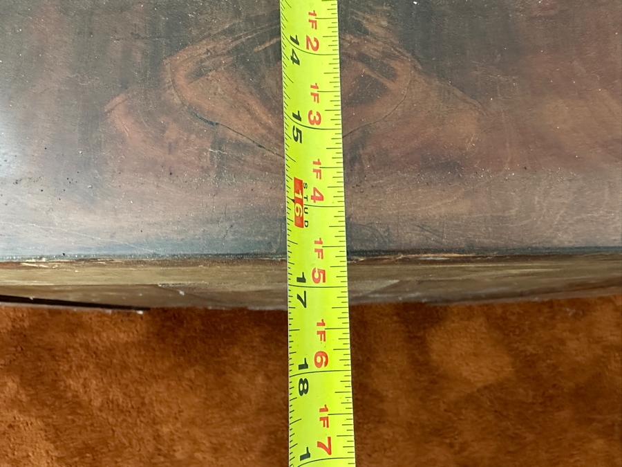 Antique Burl Wood Cabinet With Drawer 32W X 17D X 31H [Photo 12]