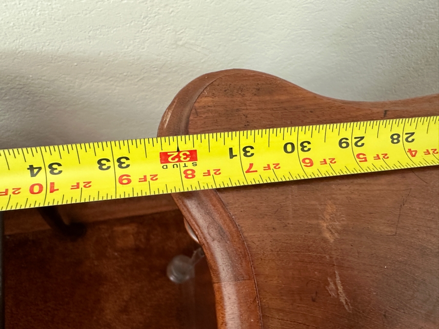 Antique Burl Wood Cabinet With Drawer 32W X 17D X 31H [Photo 10]