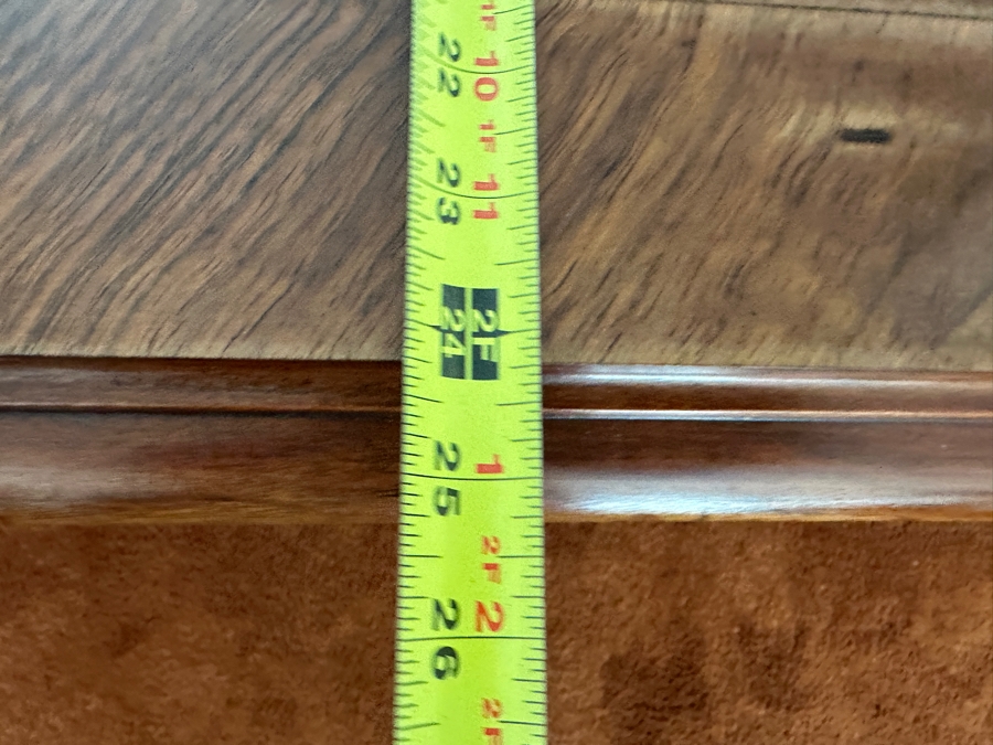 Stunning Antique Wooden Table Desk With Burl Wood Top, Turned Legs And Intricate Wood Carving 41W X 25D X 28.5H [Photo 13]