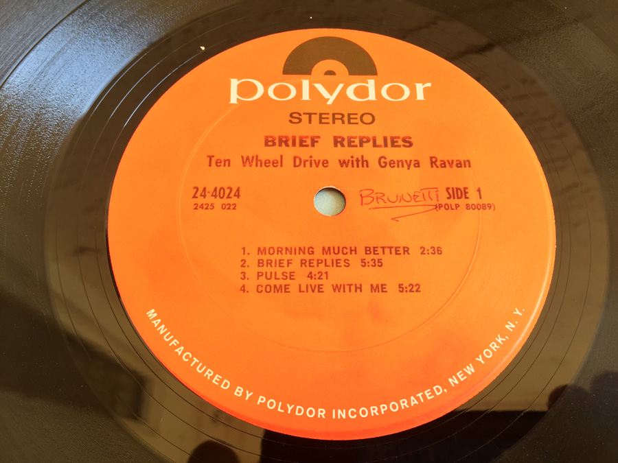 Ten Wheel Drive With Genya Ravan ‎- Brief Replies - Polydor ‎- 24-4024 [Photo 5]