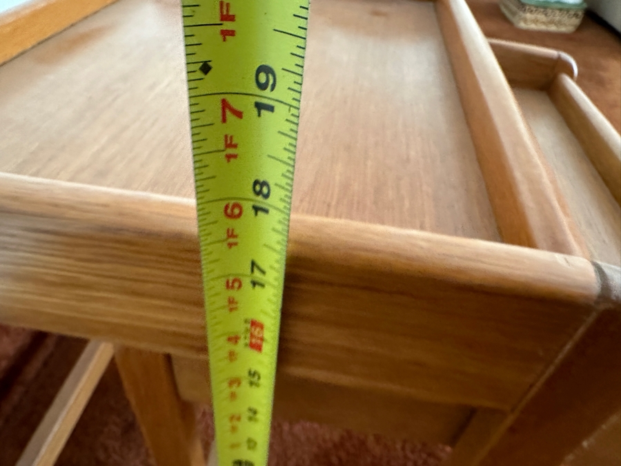 Vintage Oak Nesting Tables 21W X 14D X 18H [Photo 6]