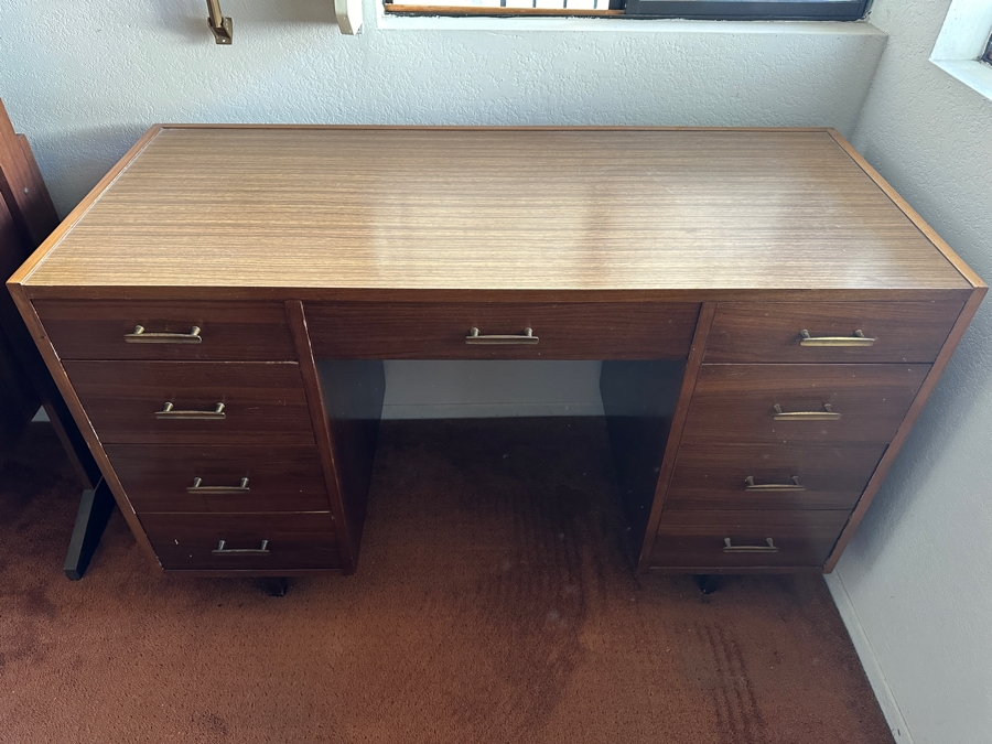 Vintage Mid-Century Modern Brumax Berlin Desk With Formica Top 47W X 21D X 29.5H [Photo 5]