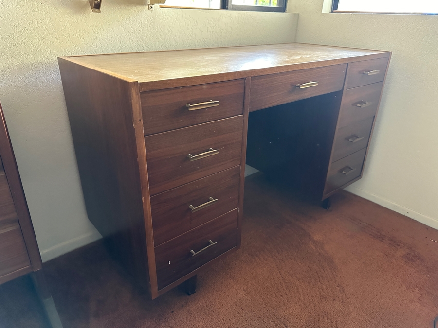Vintage Mid-Century Modern Brumax Berlin Desk With Formica Top 47W X 21D X 29.5H [Photo 6]