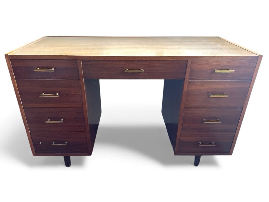 Vintage Mid-Century Modern Brumax Berlin Desk With Formica Top 47W X 21D X 29.5H [Photo 2]