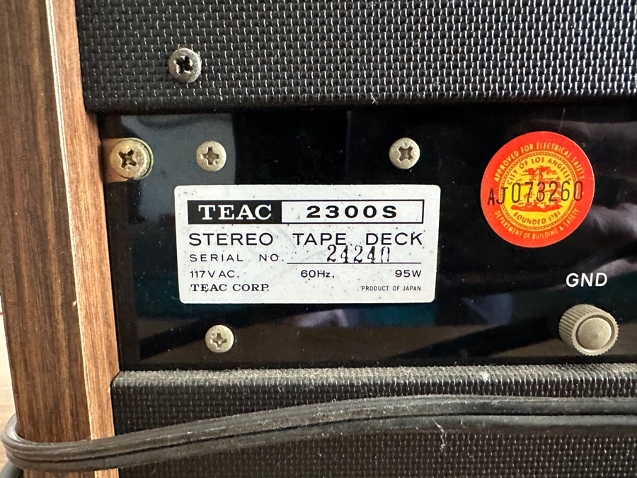 TEAC 2300S Stereo Reel-To-Reel Tape Deck 17.5W X 7ED X 15.5H [Photo 7]
