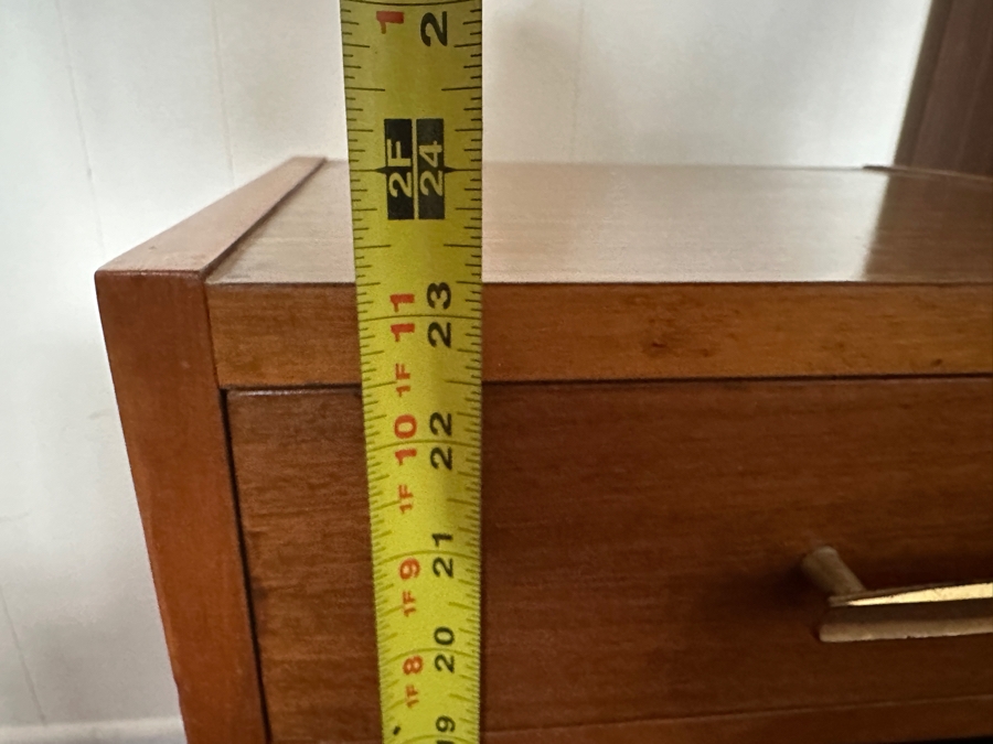 Vintage Mid-Century Modern Brumax Berlin Chest Of Drawers Dresser 36W X 18D X 42.5H With Matching Nightstand 15W X 13D X 23H [Photo 17]