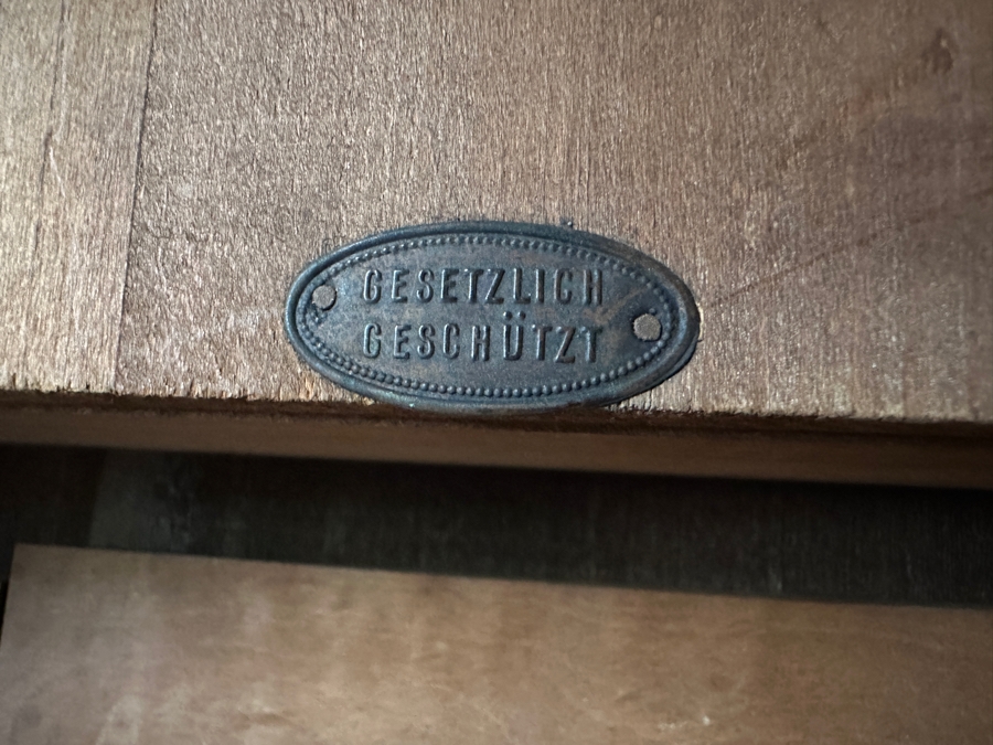 Vintage German Wooden Gaming Table With Turned Legs 35W X 25D X 30H [Photo 12]