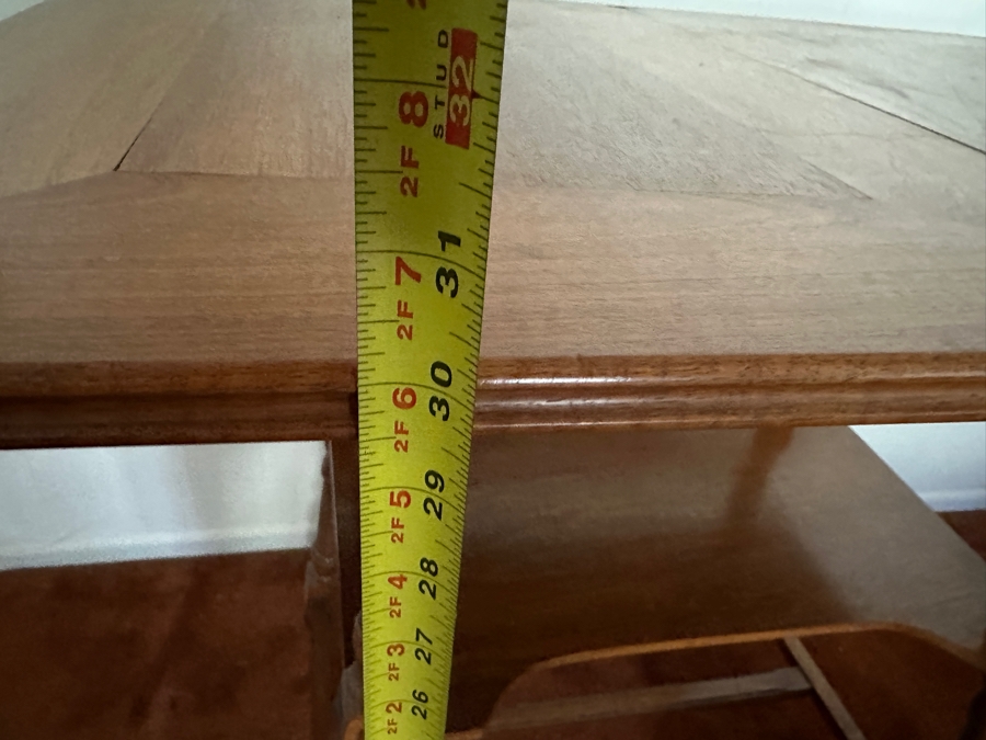 Vintage German Wooden Gaming Table With Turned Legs 35W X 25D X 30H [Photo 17]