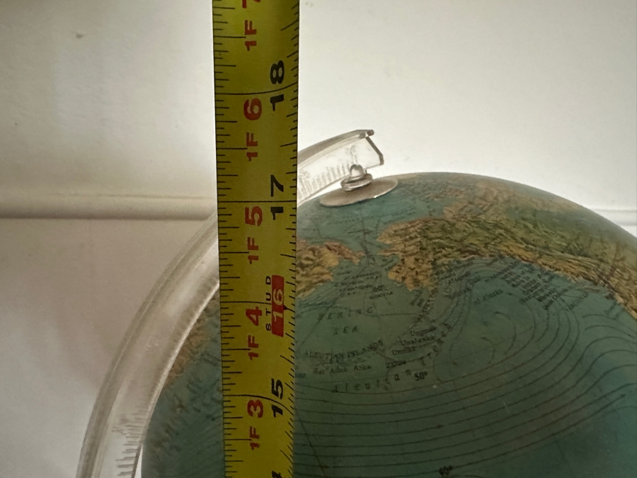 Vintage Mid-Century Modern Lighted Rand McNally Rico Florence Italy World Globe 17.5H [Photo 13]
