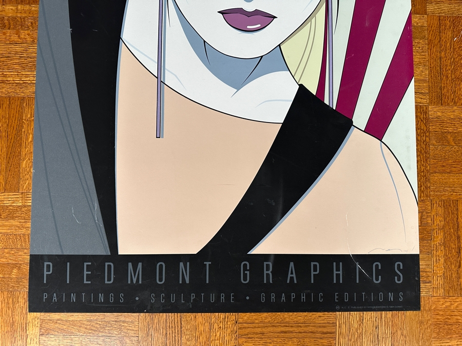 Patrick Nagel 'Sushi Girl' Graphic Print By Piedmont Graphics Commemorative No. 3 Published By Mirage Editions 1984 Dumas 24 X 36 [Photo 4]