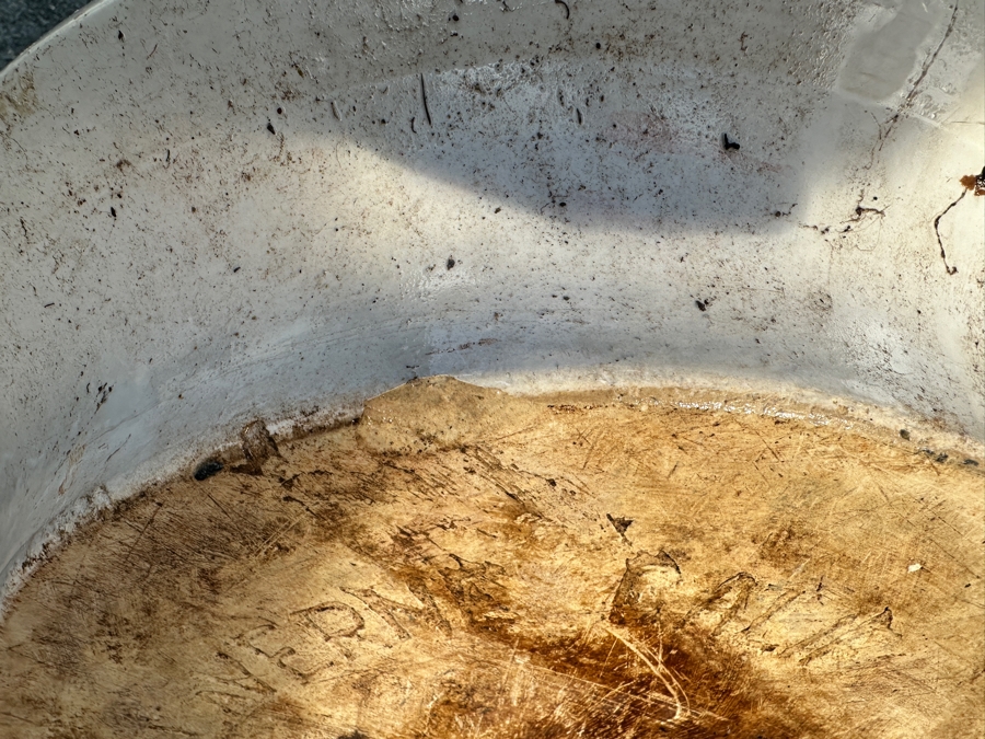 Vintage Mid-Century Modern Gainey Ceramics Large Pot Planter White 19W X 15H [Photo 11]