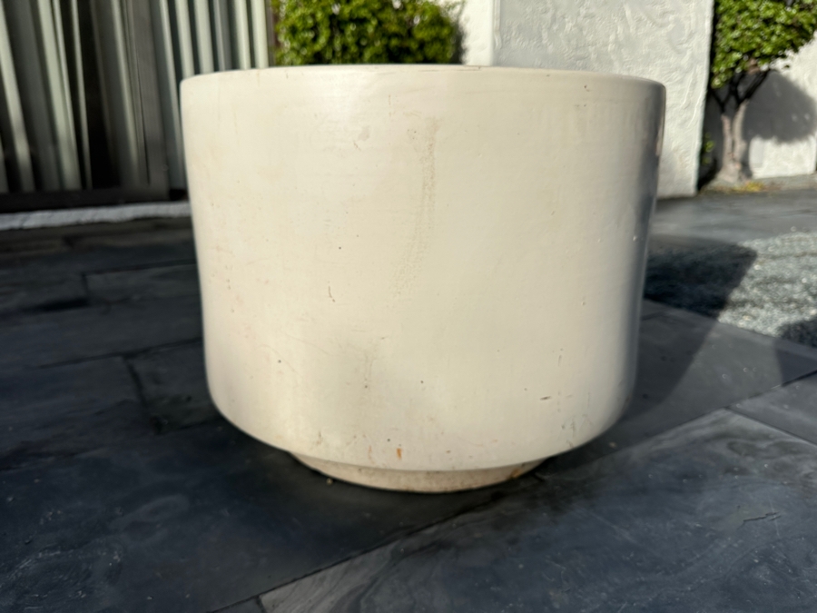 Vintage Mid-Century Modern Gainey Ceramics Large Pot Planter White 19W X 15H [Photo 5]