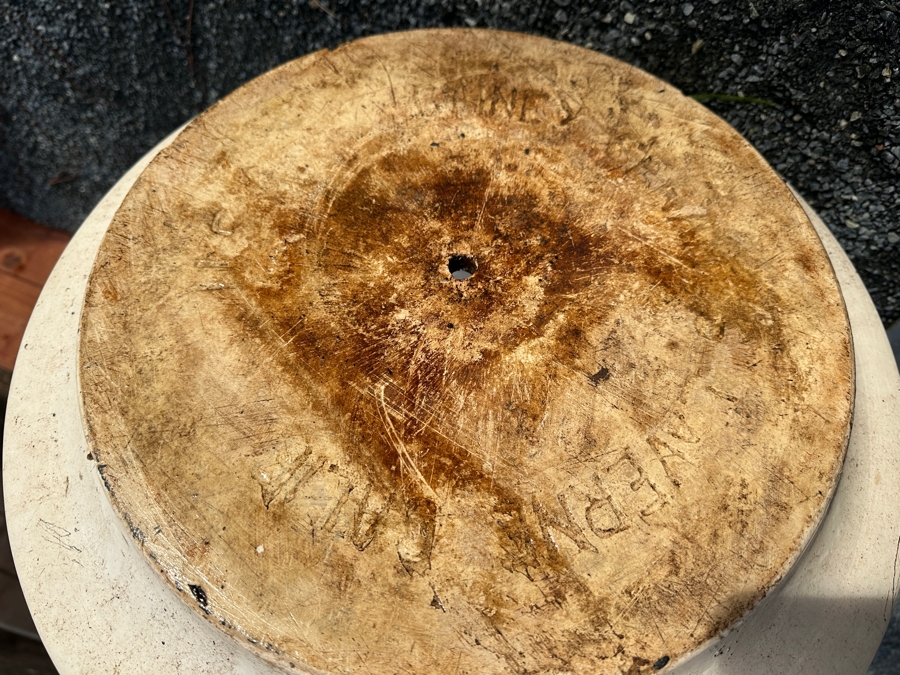 Vintage Mid-Century Modern Gainey Ceramics Large Pot Planter White 19W X 15H [Photo 7]