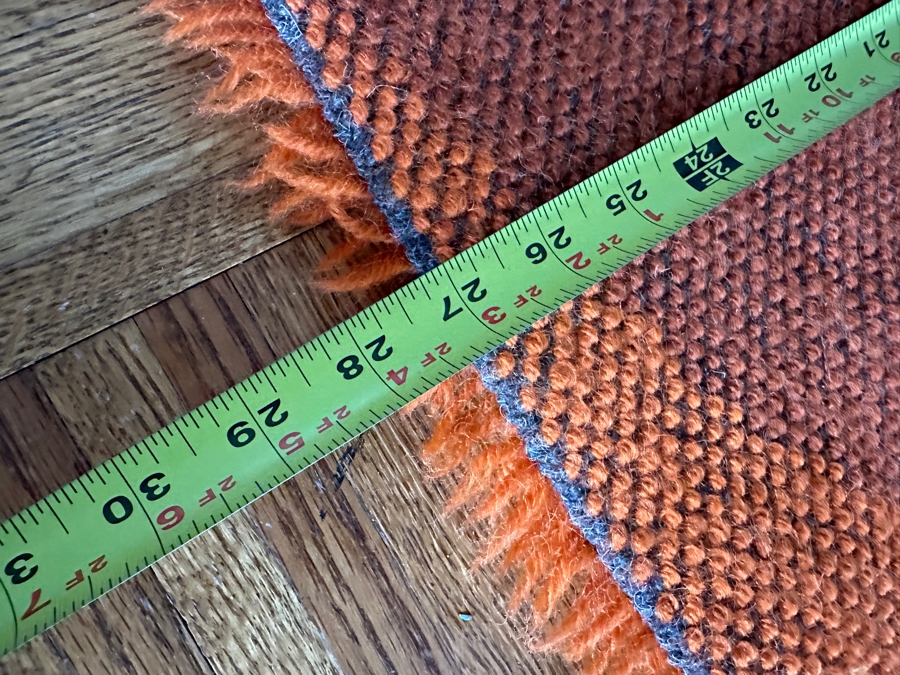 Vintage Mid-Century Modern Scandinavian Rya Shag Rug 58 X 27 [Photo 6]