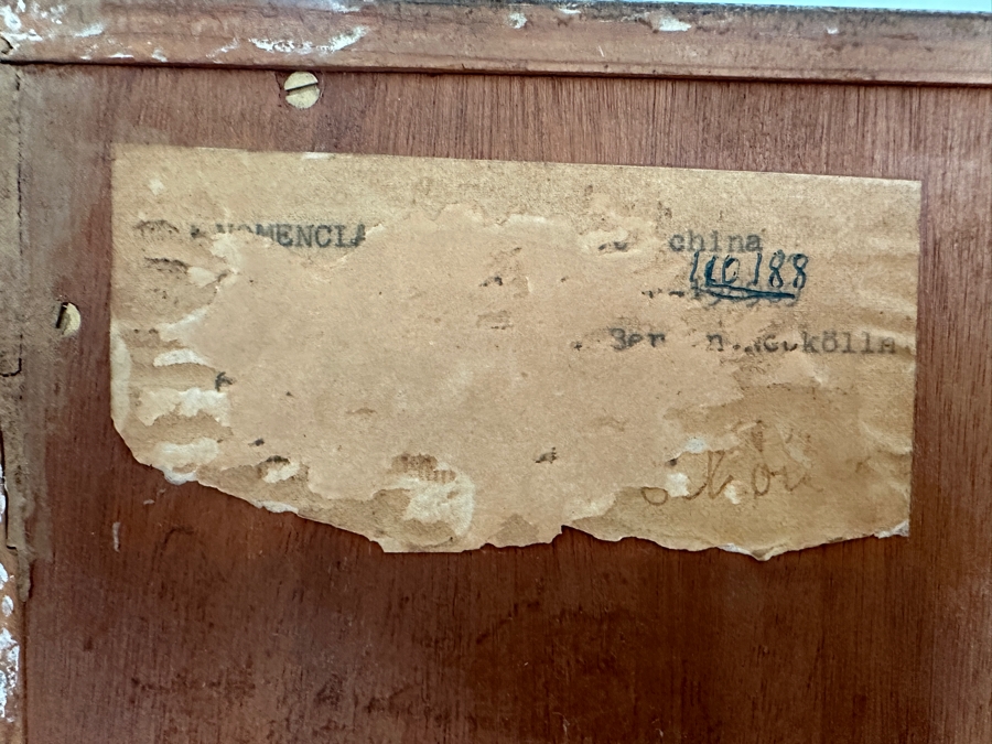 Vintage Mid-Century Modern Wooden Curio Display Cabinet From Berlin Germany With Sliding Glass Doors 39W X 14D X 55.5H [Photo 9]